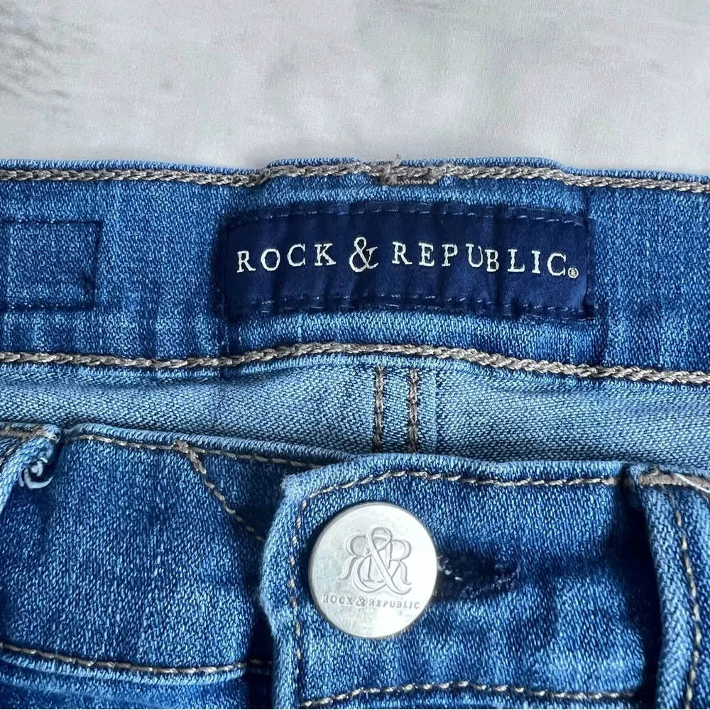 Rock & Republic - Kristy- Blue Bermuda Jean Shorts - SZ: 6